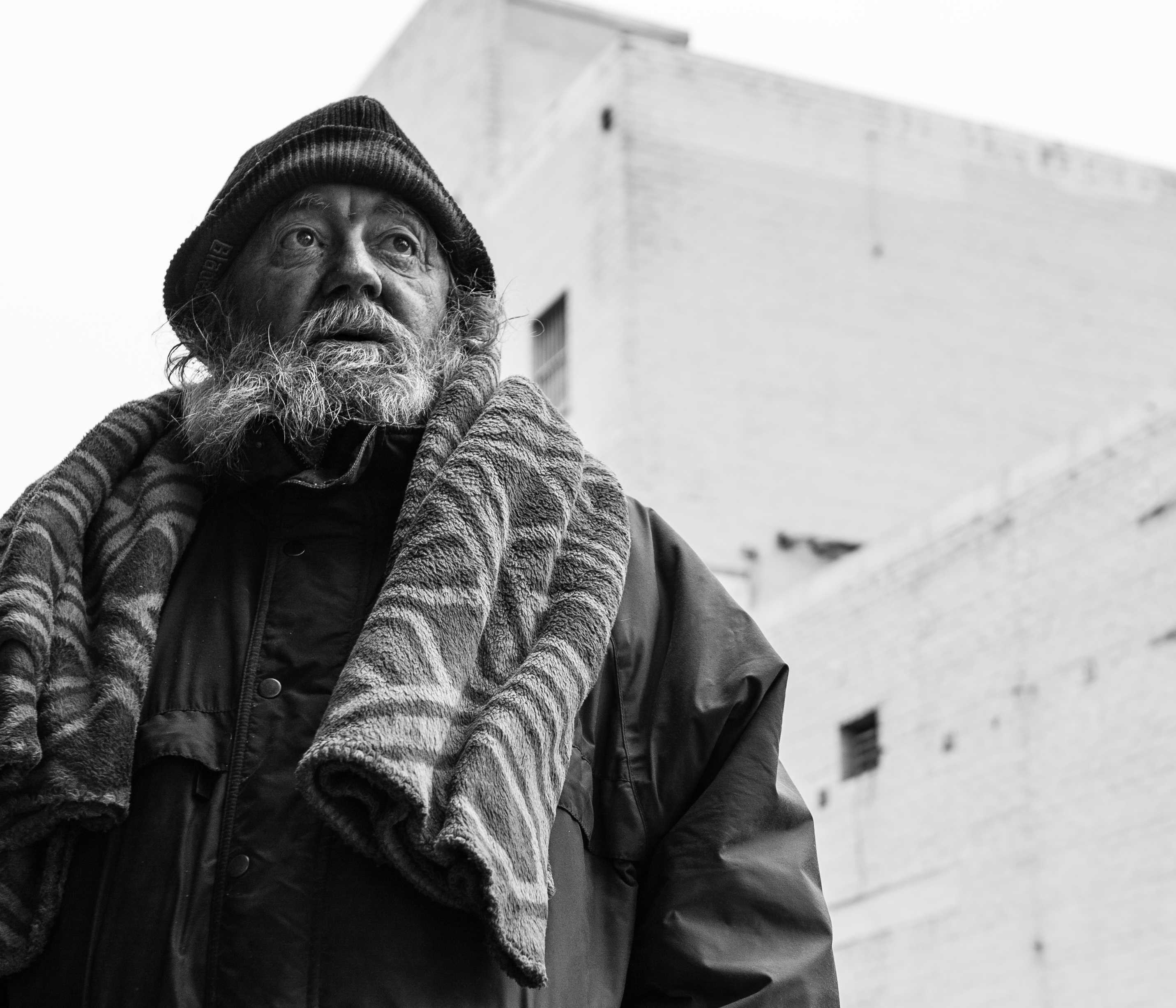 Smoke, a Kern County native, has been homeless for a decade. The 60-year-old vagrant frequents downtown Bakersfield. 