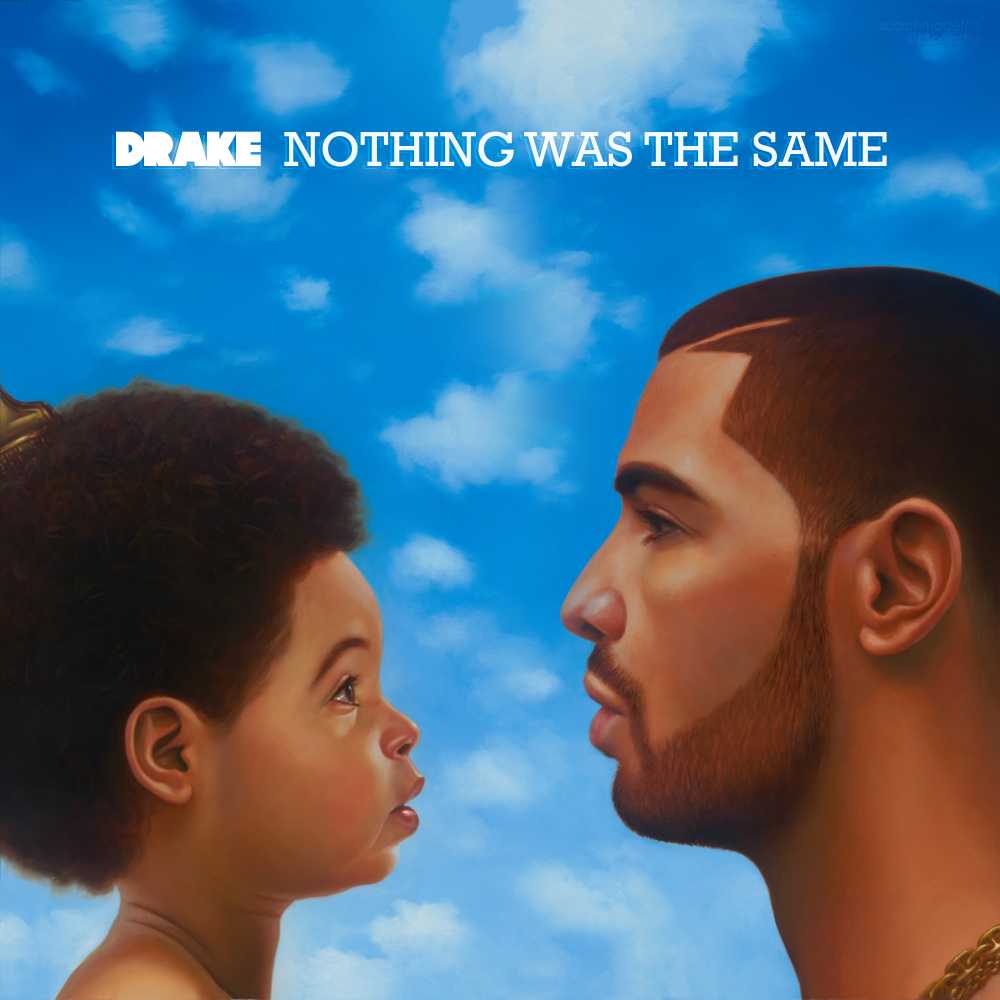 Image by fansided.com
Drake's 'Nothing Was The Same' album cover depicts him as a child gazing at his adult self.