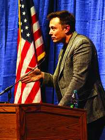 Tesla founder comes to campus