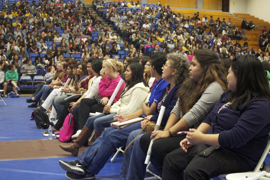 The audience was filled with faculty and students at the event on Oct. 30 in the Icardo Center.