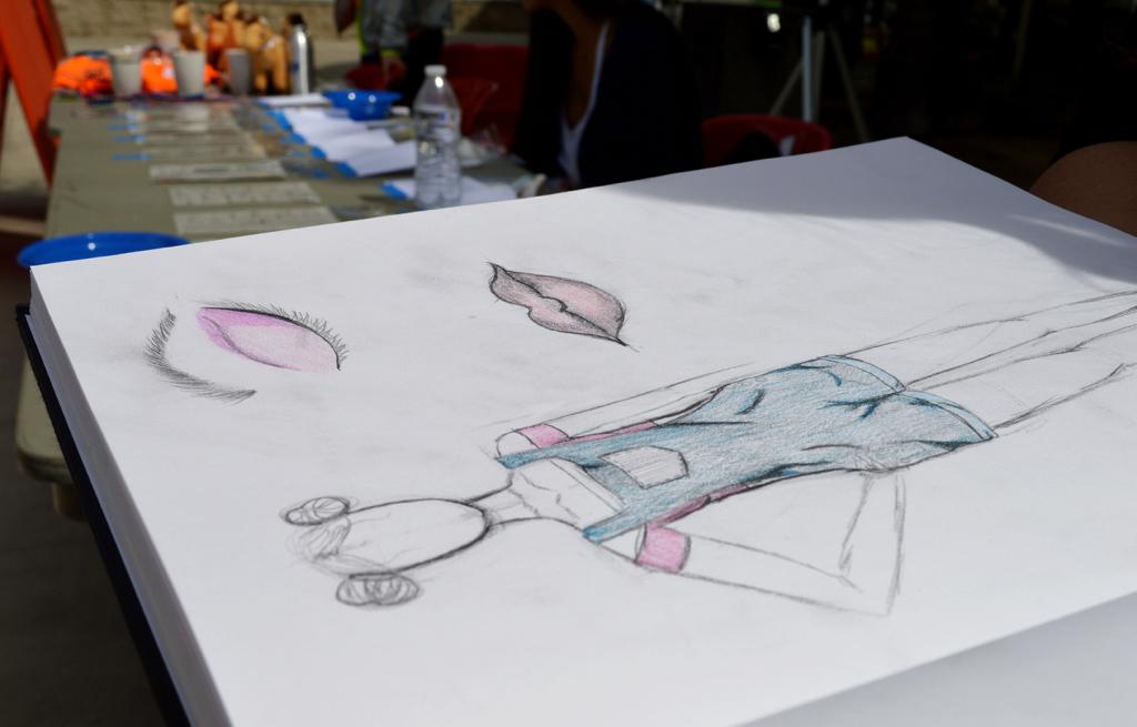 Cristal Mondragon, junior, shared her "90s" inspired designs on April 7 at the CSUB Fashion Club flash tattoo fundraiser. Her designs will be featured in the "Decades" category at the upcoming fashion show. 