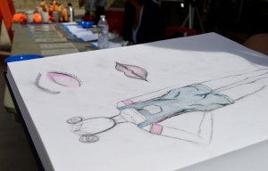 Cristal Mondragon, junior, shared her "90s" inspired designs on April 7 at the CSUB Fashion Club flash tattoo fundraiser. Her designs will be featured in the "Decades" category at the upcoming fashion show. 