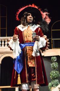 Michael Allen stars as Marquis de Fauxpas in the play, "The Gamester". Photo taken on May 20.