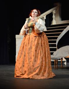 Ariel Clark stars as Mme. Préférée in the play, "The Gamester". Photo taken on May 20.