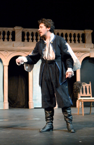 Richard Garibay takes on the lead role of "Valére" in the play "The Gamester", which will be held at the Doré Theatre. Photo taken on May 20.