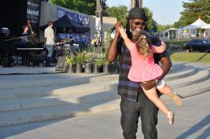 Dancing to the music of Jonathan Kreisberg Quartet at the CSUB amphitheater during the Bakersfield Jazz Festival on Saturday, May 9, 2015. Patti Morris/ The Runner