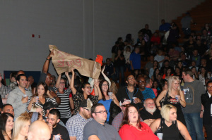 Some of the Fans supporting their favorite fighter fighting at the Battle of the Badges on May 8.