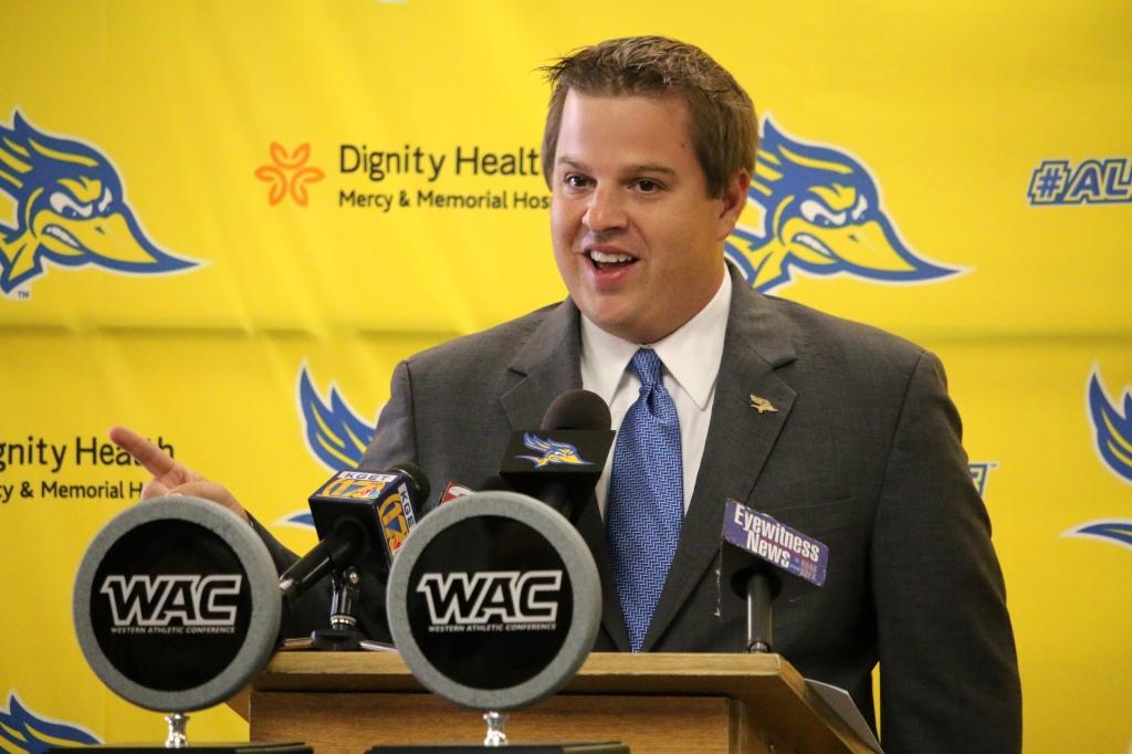 Kenneth Siegfried was named CSUB's new athletic director at the Icardo Room on Aug. 20.
Photo from Diana Olivares/ Athletics department
