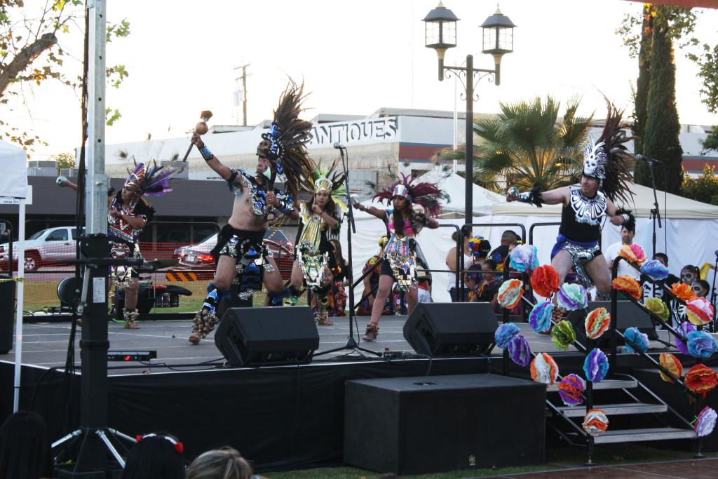 Aztec dancers perform at the Altares de Familia and Dia de los Muertos event on Sunday, Nov. 1 at the Bakersfield Museum of Art.
