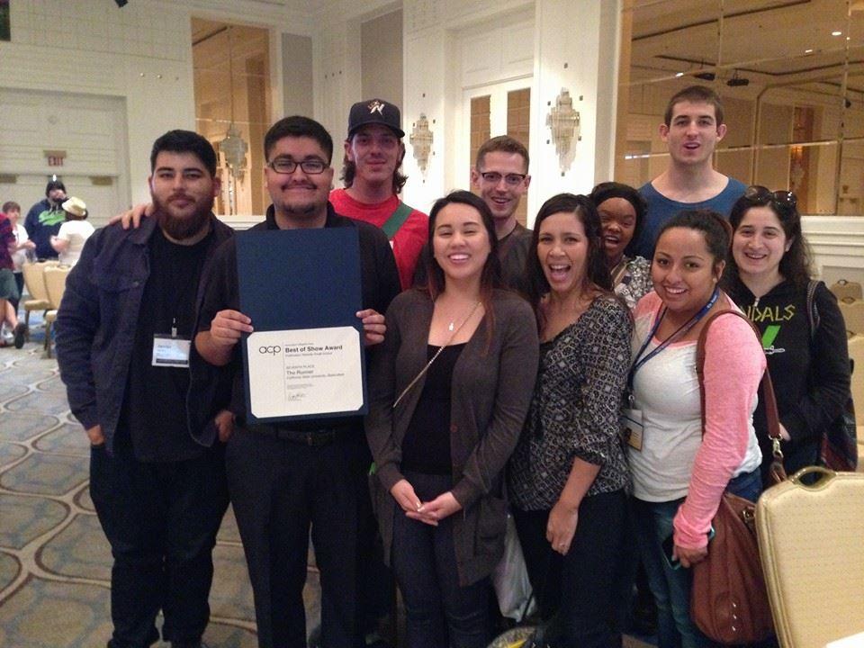 The Runner staff takes home a national award for seventh place, best website - small schools, at the ACP Midwinter National College Journalism Convention on Feb. 21, 2016.