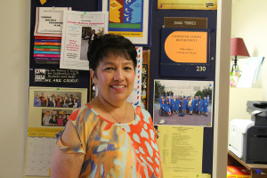 Karina Diaz/The Runner Diana Torres stands outside her office in BDC.