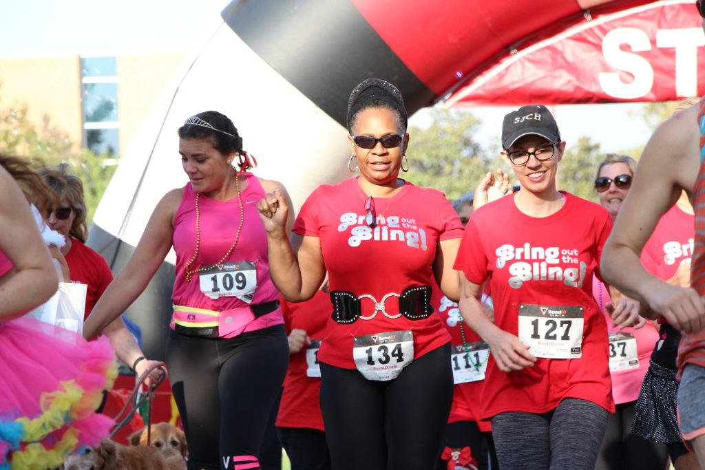 Bring out the Bling participants wore accessories as bling during the 5K fun run at CSUB on Saturday. 
Photo by Alejandra Flores/ The Runner