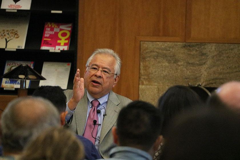 Award-winning filmmaker Moctesuma Esparza visited CSUB on Tuesday as part of the Hispanic Heritage Month celebration.

Etelvina Castillo/ The Runner