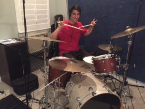 Joshua Benjamin Aguilar poses for picture during recording session of their second EP. Picture taken by Cristian Macias on July 12, 2016.