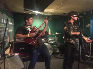 Picture of Brandong Guerrero performing with Magic Mammoth at Sandrini's Italian & Basque Restaurant & Bar. Picture taken by Cristian Macias on July 16, 2016.