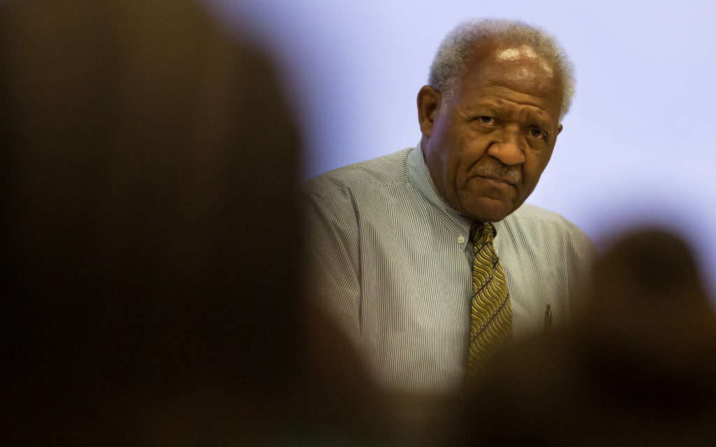 CSUB President Horace Mitchell encouraged attending students to study abroad to gain a different perspective on American society.
Ben Patton/ The Runner
