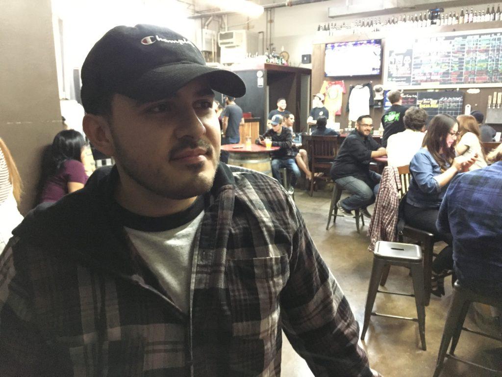 Profile of Alonso Padilla, meeting at Dionysus Brewing. Taken by Cristian Macias on Nov. 11, 2016.
