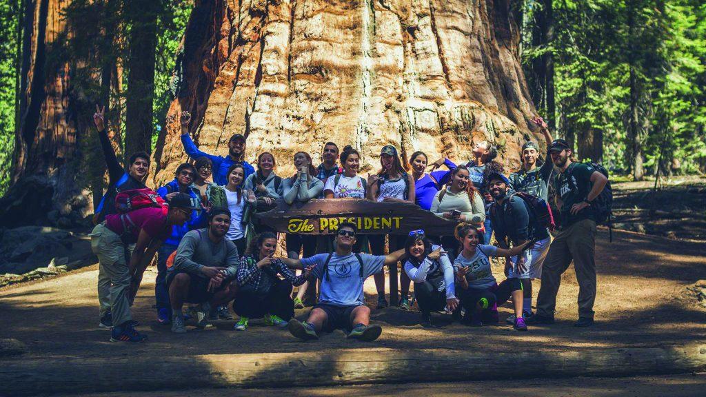 CSUB student participants take part in the Outdoor Adventure trip to Sequioa National Park in fall 2016. 
Photo courtesy of SRC