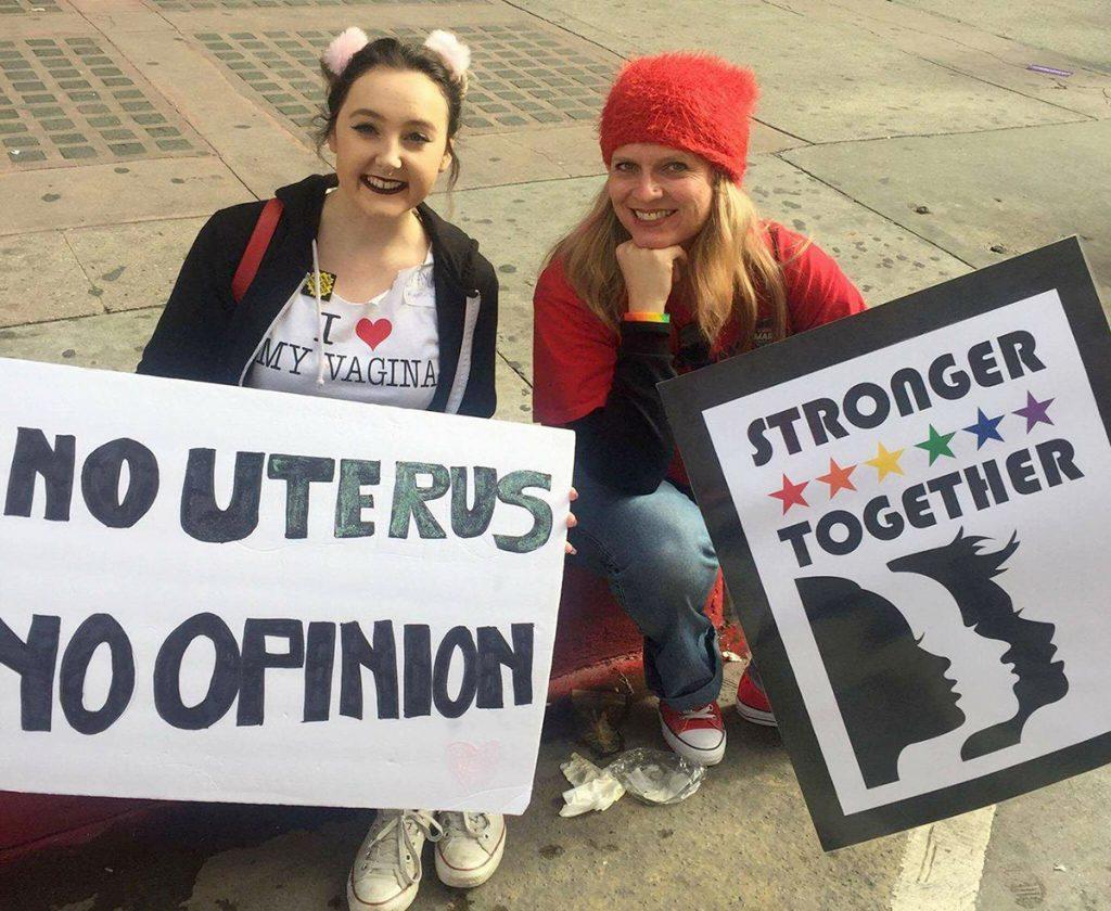 Kimberly Kirchmer, President of Democratic Women of Kern, and Taylor Stevenson attend the Women's March in Los Angeles on Jan. 21. Watch a video featuring Kirchmer at therunneron-line.com
Photo provided by Kimberly Kirchmer