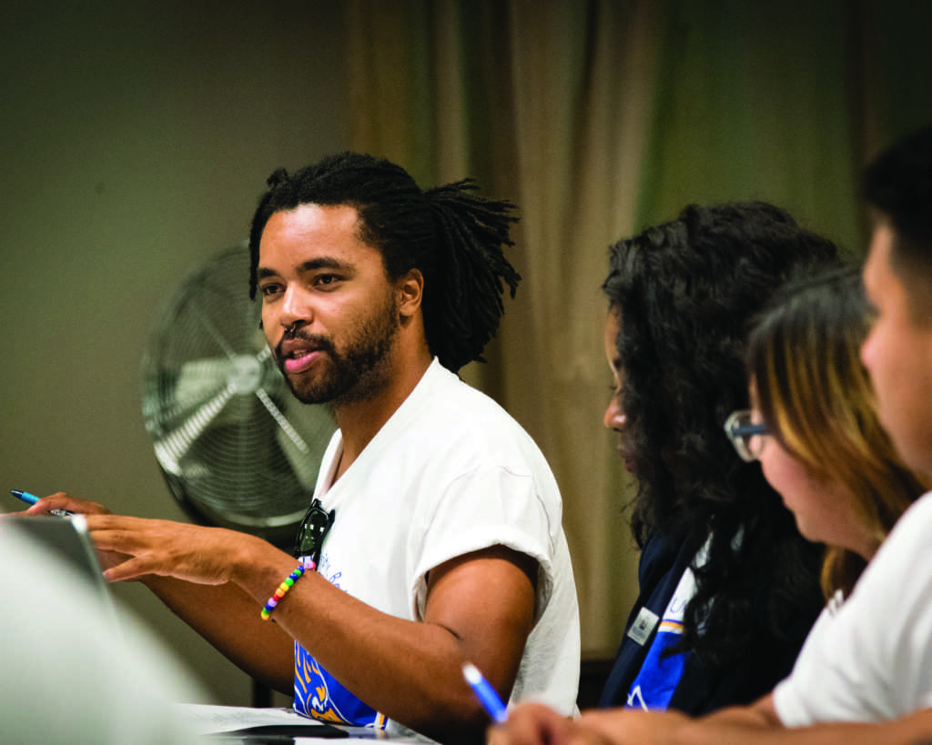 Mohammed Cook, Vice President of Campus Life, talked about the upcoming semester, and plans to bring more to the campus to have more interactions with students
Photo by Simer Khurana/The Runner