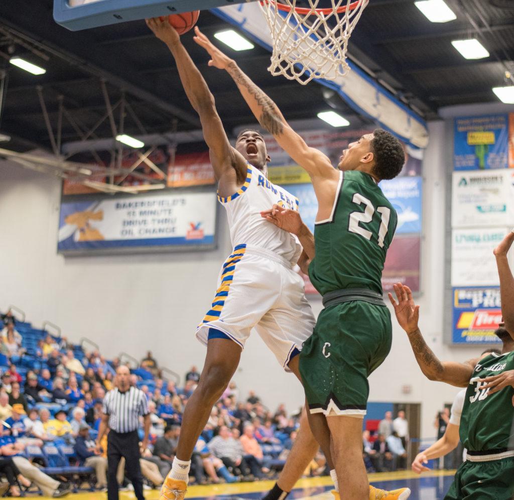CSU Bakersfield freshman guard Jarkel Joiner attempts a lay up in the Icardo Center, Feb. 1 versus Chicago State.
Photo: Simer Khurana