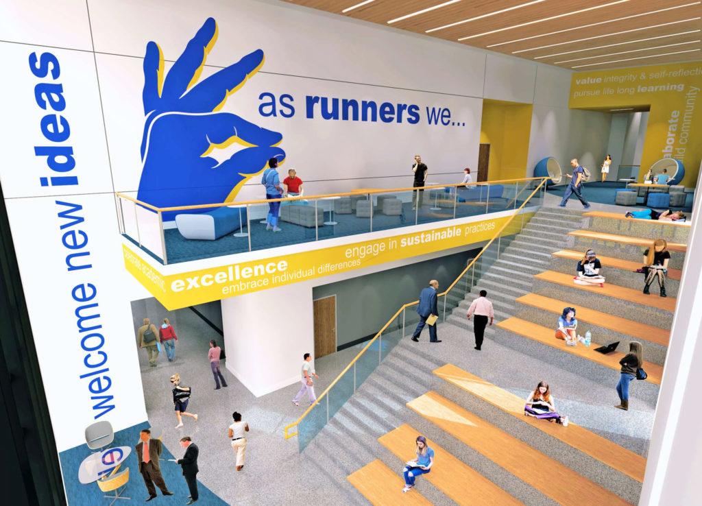 This is an artist's rendition of the interior of the expansion of the Student Union.
Photo by OurNewSU website