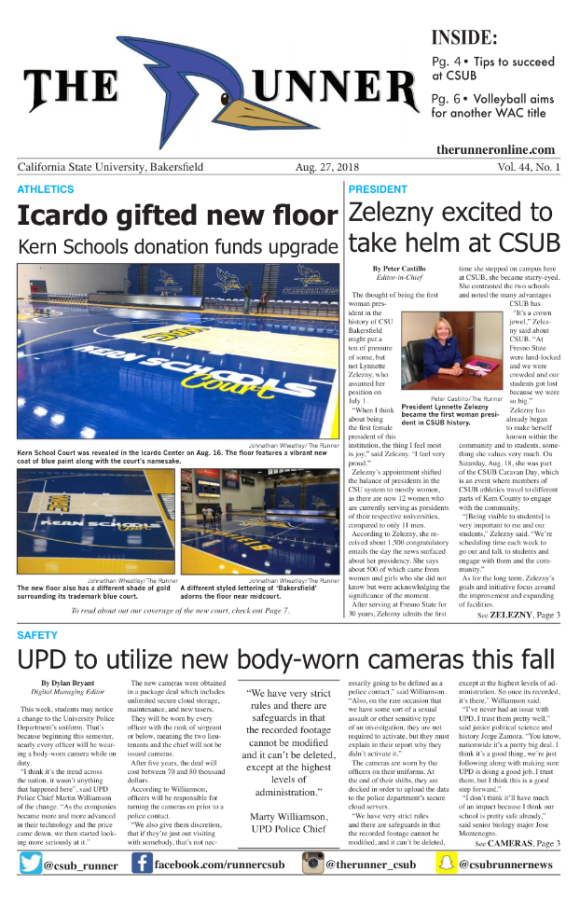 Aug. 27, 2018 Issue of The Runner