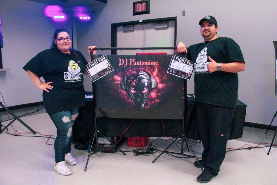 Enrique Garcia, also known as DJ Pantomime, and his assistant, Maria Ayon brought out the beats and jams on Mar 9 in the Student Union Multi-Purpose Room.