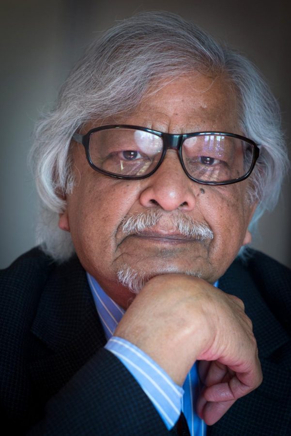 Headshot of Arun Gandhi published on the 15th annual Kegley Institute of Ethics Fall Lecture poster.