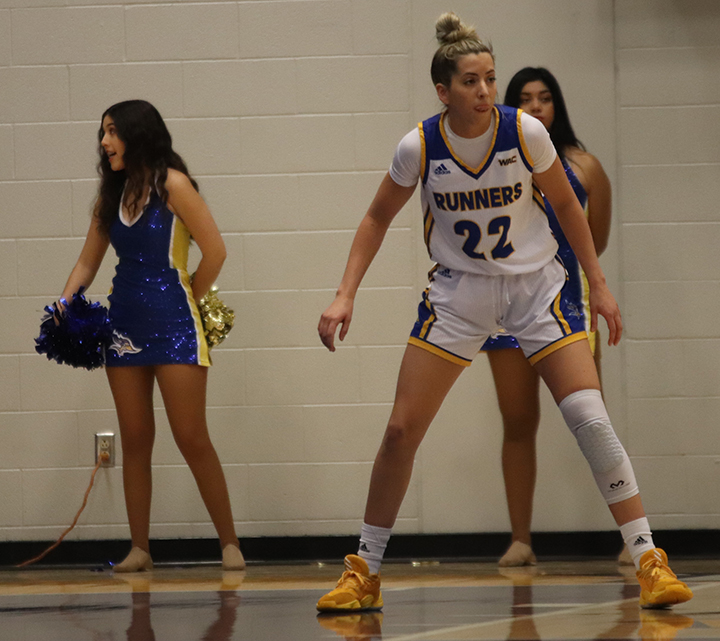Andie Easley graduate student guard waits for the ball during the game against Chicago State Saturday Jan. 18thin the Icardo Center.