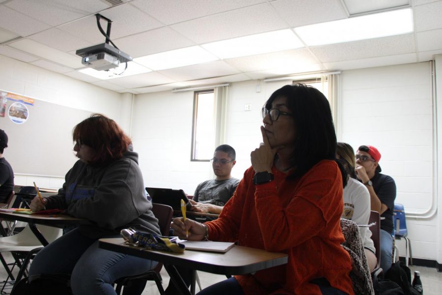 Esmeralda Osornio, Sinora Kung, and Maricela Ramirez at the Career Expo Workshop in Dorothy Donahoe Hall, room K 101. Feb. 26th, 2020.