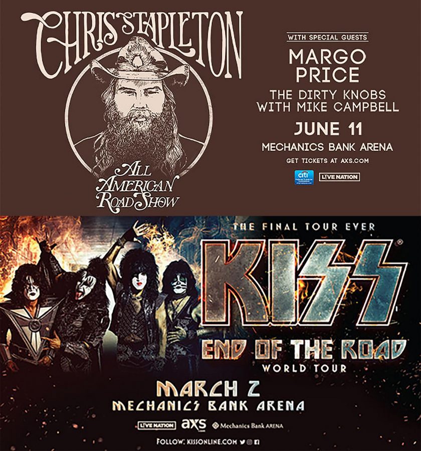 Tour posters for the Mechanics Bank Arena performances were obtained from the websites of Mechanics Bank Arena and 98.5 The Fox. 