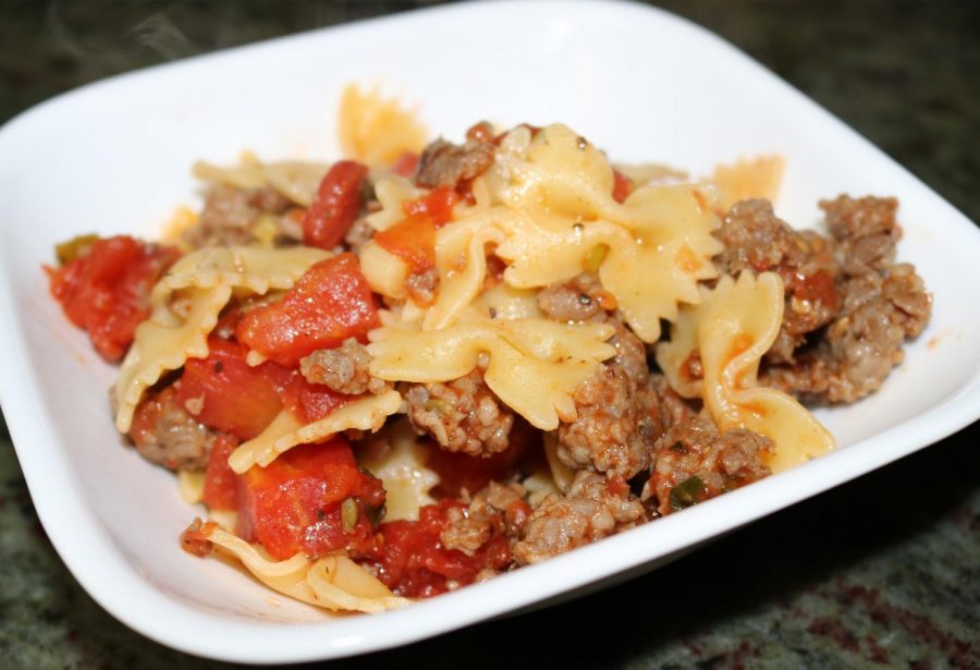 The ingredients come together to make a flavorful dish that can be reheated later.