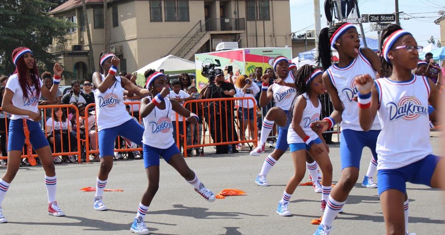 DatKrew performing at the Black History Month Parade at Downtown Bakersfield on February 29, 2020