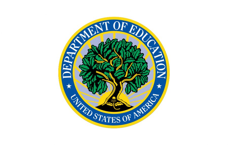 U.S. Department of Education flag - source U.S. Department of Education website.  