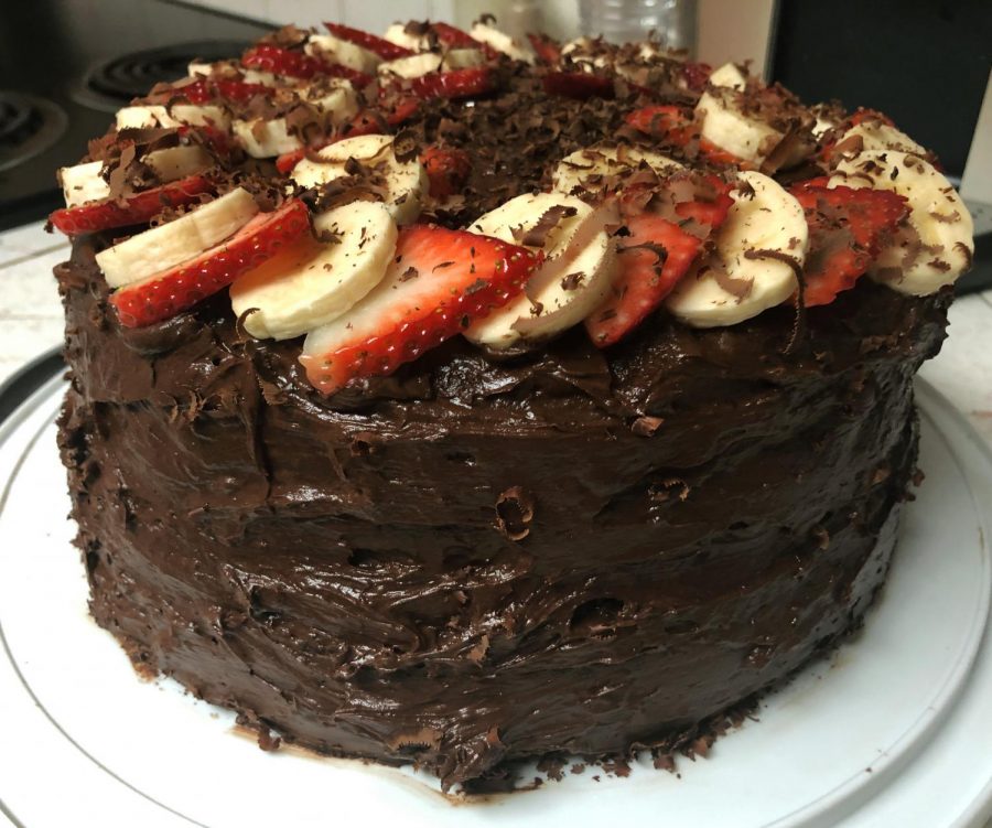 This rich dark chocolate pairs perfectly with a variety of fruits, making this cake perfect to customize!