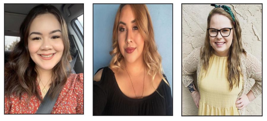 Provided photos from CSUB 2020 graduates, from left to right: Maya Rodriguez, Diana Padilla, and Kayla Meyer.