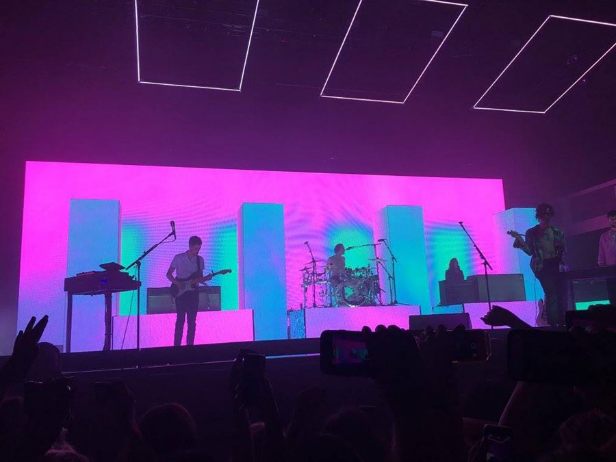 The 1975 performing at The Shrine in Los Angeles circa 2016.