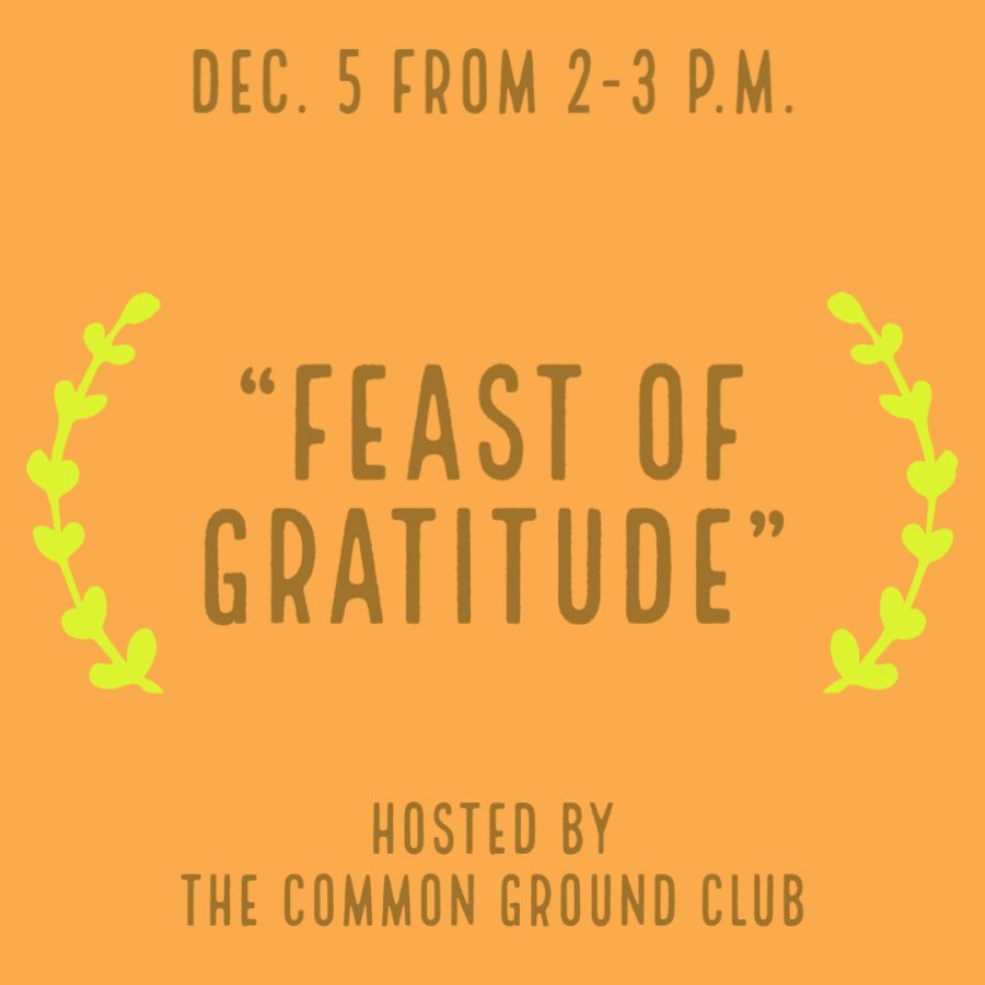 Preview: Common Ground Club to host “Feast of Gratitude” Zoom event