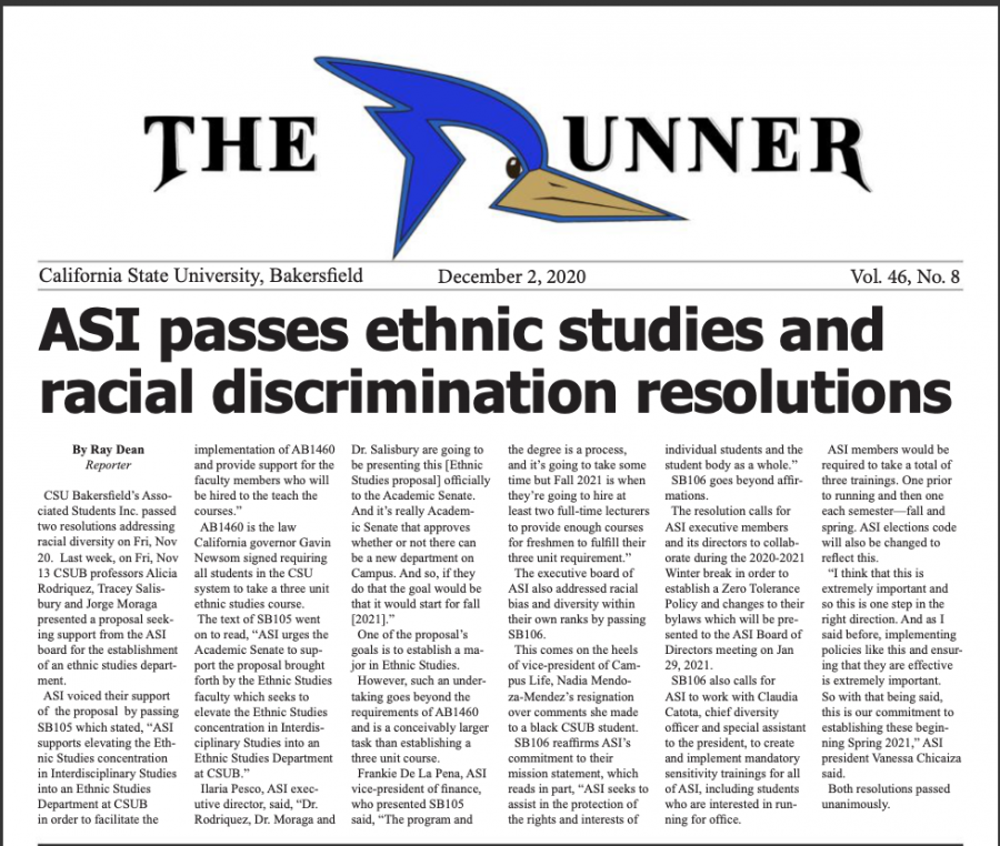 Dec. 2, 2020 Issue of The Runner