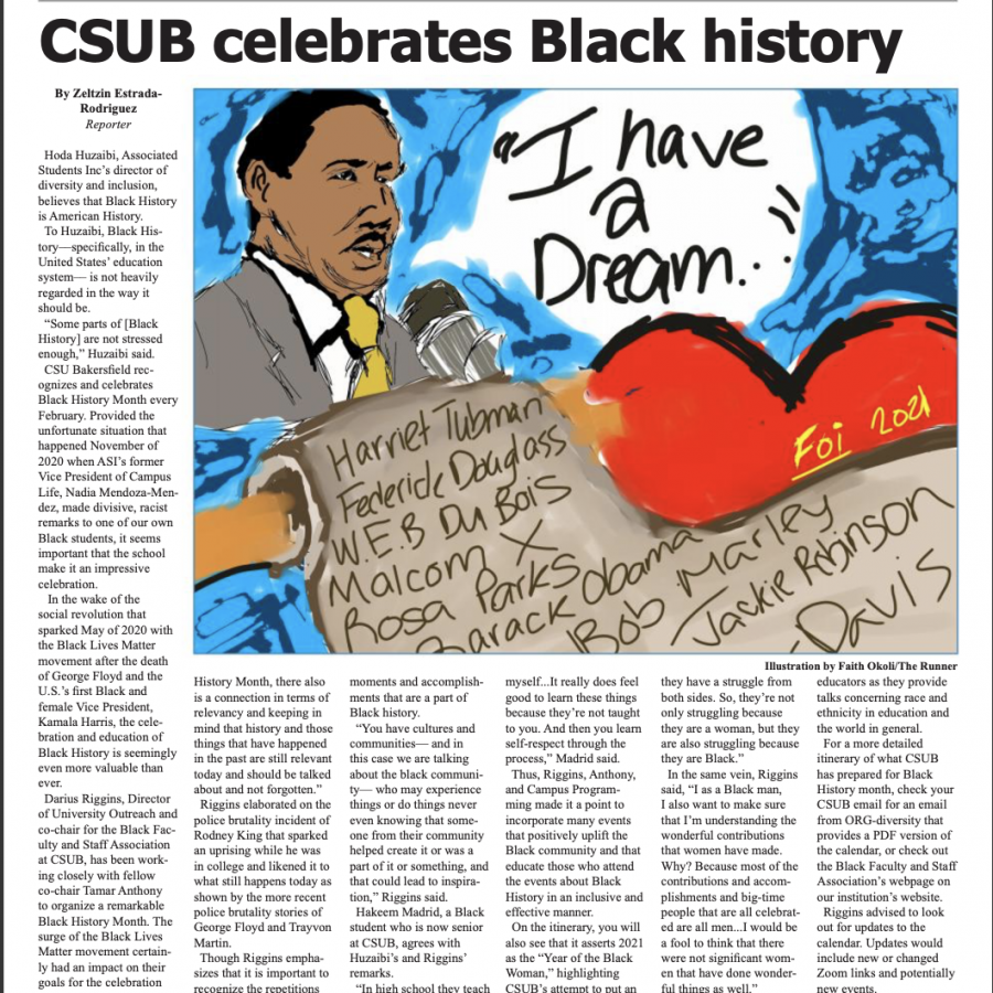 Screenshot of Feb. 10 issue of The Runner.