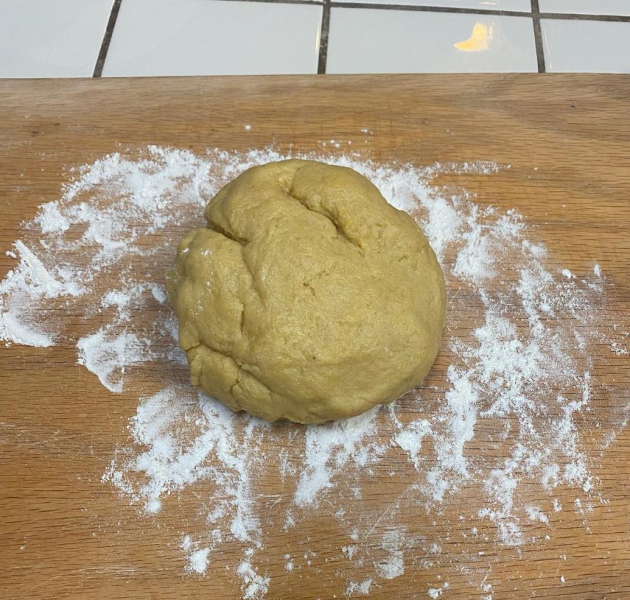 Concha bread dough on a floured surface. Jessianne Solis/The Runner