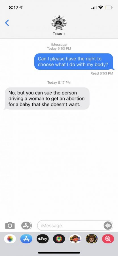 Texas abortion law violates a woman's right to her body