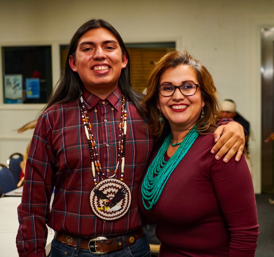 Mother and son Advocating Support Team for Indigenous & Native People.

Cameron D.C. Garcia(Left)- Chalon Nation, Mother and son Advocating Support Team for Indigenous & Native People. Cameron D.C. Garcia(Left)- Chalon Nation, BC Student and incoming CSUB Fall 2022 transfer student. Arianne Chow(Right)- Chalon Indian Council of Bakersfield Chairwoman, CSUB Student. 

Photo by Aaron Pryor provided by Arianne Chow.
