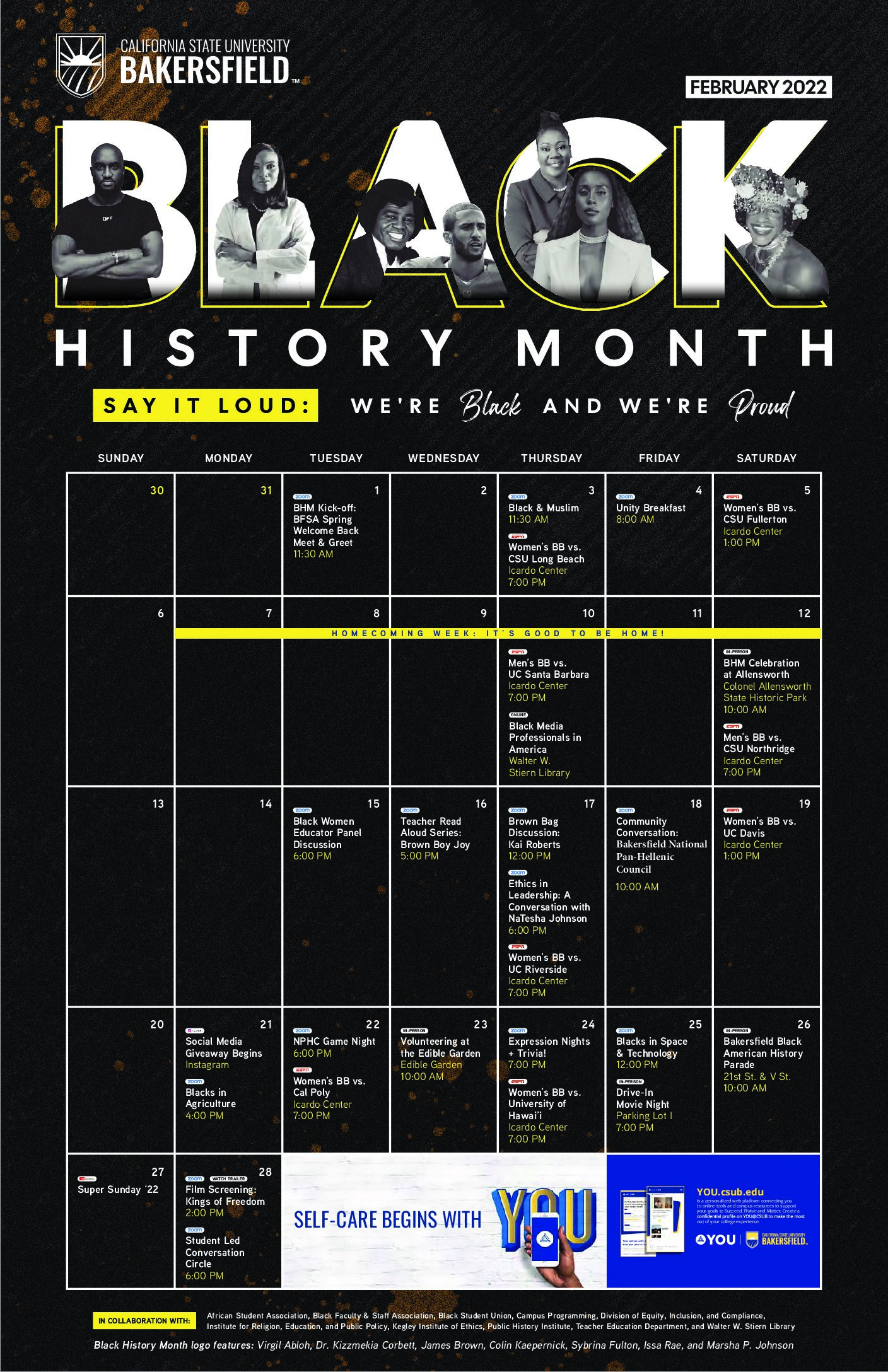 Csub 2022 Calendar Black History Month Kickoff At Csub - The Runner
