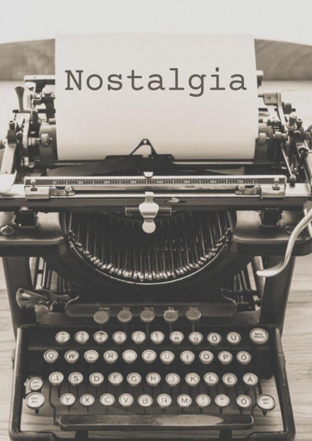 Image of a typewriter that spells out the word nostalgia