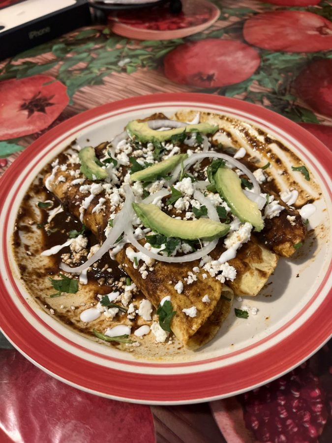 Enchilada recipe finished product