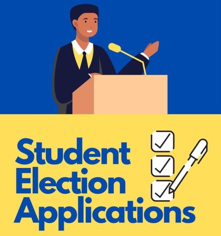 Canva illustration of cartoon speaking on a podium
