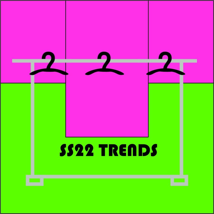 clothes rack with hangers graphic done by Alexis Shofner