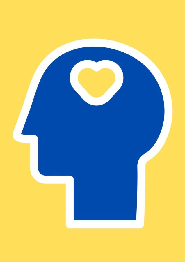 illustration of head with heart
